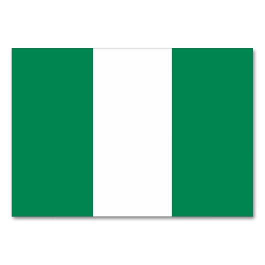 Patriottische tafelkaart met vlag van Nigeria Kaart (Achterkant)