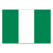 Patriottische tafelkaart met vlag van Nigeria Kaart (Voorkant)