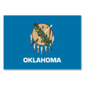 Patriottische tafelkaart met vlag van Oklahoma Kaart (Achterkant)