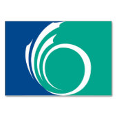 Patriottische tafelkaart met vlag van Ottawa, Cana Kaart (Achterkant)