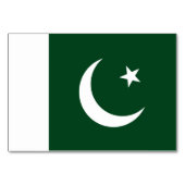 Patriottische tafelkaart met vlag van Pakistan Kaart (Achterkant)
