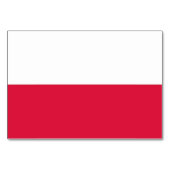 Patriottische tafelkaart met vlag van Polen Kaart (Voorkant)