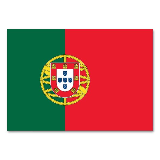 Patriottische tafelkaart met vlag van Portugal Kaart (Achterkant)