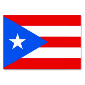Patriottische tafelkaart met vlag van Puerto Rico Kaart (Achterkant)