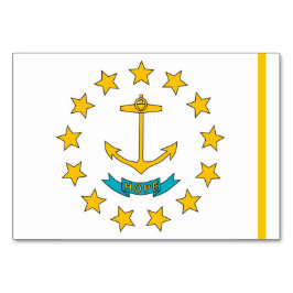 Patriottische tafelkaart met vlag van Rhode Island Kaart
