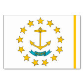 Patriottische tafelkaart met vlag van Rhode Island Kaart (Achterkant)