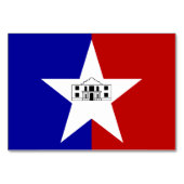 Patriottische tafelkaart met vlag van San Antonio Kaart (Voorkant)