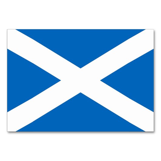 Patriottische tafelkaart met vlag van Schotland Kaart (Achterkant)