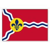 Patriottische tafelkaart met vlag van St. Louis Kaart (Voorkant)