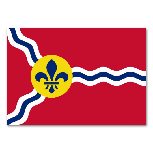Patriottische tafelkaart met vlag van St. Louis Kaart (Voorkant)