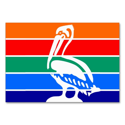 Patriottische tafelkaart met vlag van St. Petersbu Kaart (Voorkant)