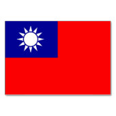 Patriottische tafelkaart met vlag van Taiwan Kaart (Voorkant)