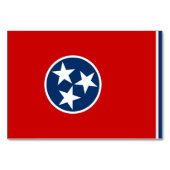 Patriottische tafelkaart met vlag van Tennessee Kaart (Voorkant)