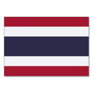 Patriottische tafelkaart met vlag van Thailand Kaart