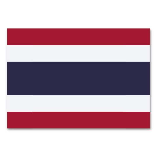 Patriottische tafelkaart met vlag van Thailand Kaart (Achterkant)