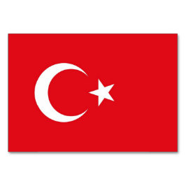 Patriottische tafelkaart met vlag van Turkije Kaart