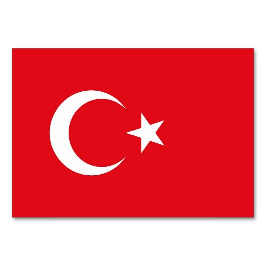 Patriottische tafelkaart met vlag van Turkije Kaart (Achterkant)