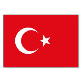 Patriottische tafelkaart met vlag van Turkije Kaart (Voorkant)