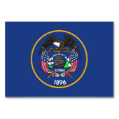 Patriottische tafelkaart met vlag van Utah Kaart (Voorkant)