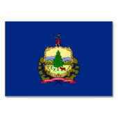 Patriottische tafelkaart met vlag van Vermont Kaart (Voorkant)