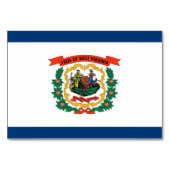 Patriottische tafelkaart met vlag van West-Virgini Kaart (Voorkant)