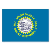 Patriottische tafelkaart met vlag van Zuid-Dakota Kaart (Voorkant)
