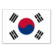 Patriottische tafelkaart met vlag van Zuid-Korea Kaart (Voorkant)