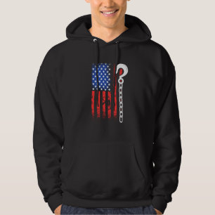 Patriottische Takelwagenchauffeur Amerikaanse Vlag Hoodie