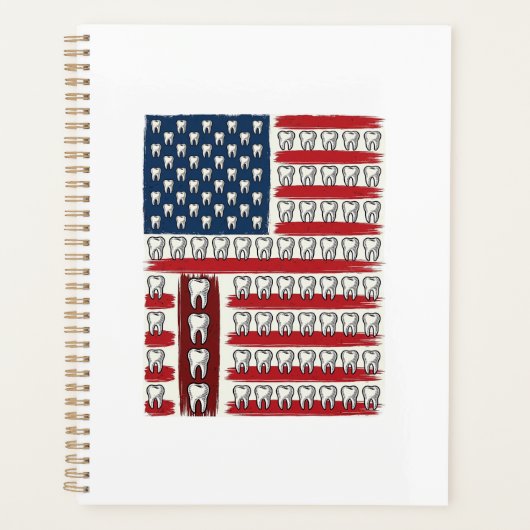 Patriottische Tandarts Tand Vlag Planner (Voorkant)