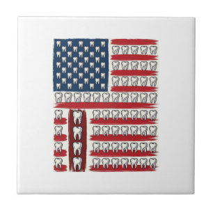 Patriottische Tandarts Tand Vlag Tegeltje