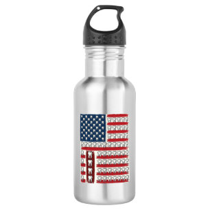 Patriottische Tandarts Tand Vlag Waterfles