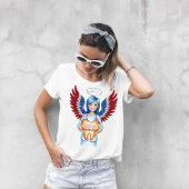 Patriottische tandheelkundige moeder engel - glitt t-shirt