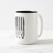Patriottische tandheelkundige tandheelkundige Amer Tweekleurige Koffiemok (Voorkant rechts)