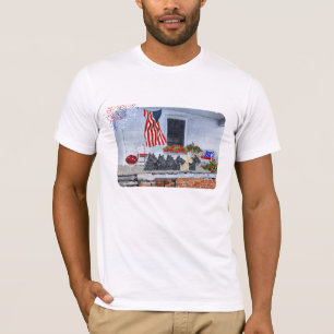 Patriottische tarwe- en zwarte Scotties T-shirt