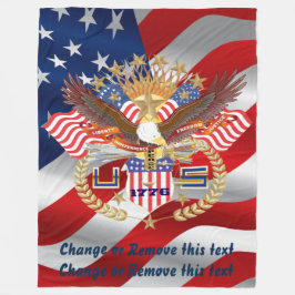 Patriottische tas van 30 x 40 inch, 50 x 60 inch,  fleece deken