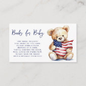 Patriottische Teddy Bear Boeken voor Baby Baby sho Informatiekaartje (Voorkant)