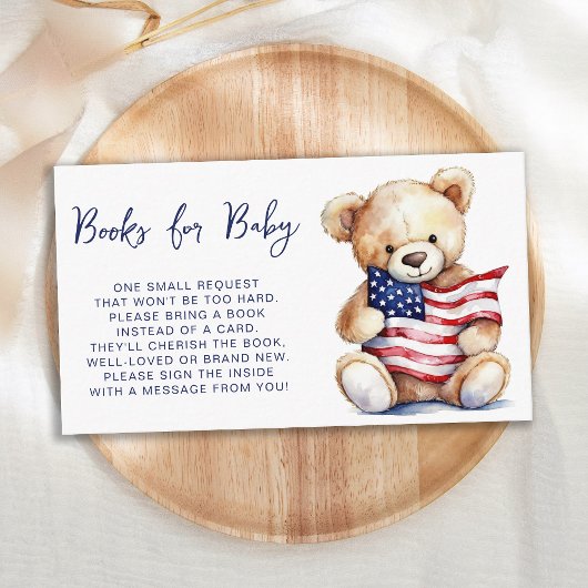 Patriottische Teddy Bear Boeken voor Baby Baby sho Informatiekaartje