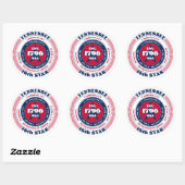 Patriottische Tennessee Circle Design Sticker (Vel)