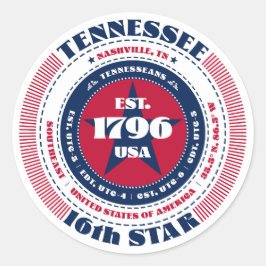 Patriottische Tennessee Circle Design Sticker