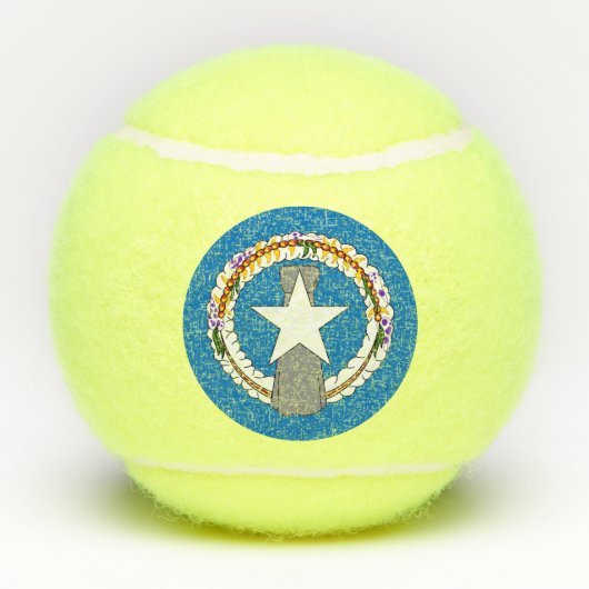 Patriottische Tennis Ball met vlag Noordelijke Mar Tennisballen (Achterkant)