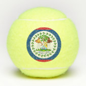 Patriottische Tennis Ball met vlag van Belize Tennisballen (Voorkant)