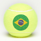 Patriottische Tennis Ball met vlag van Brazilië Tennisballen (Achterkant)