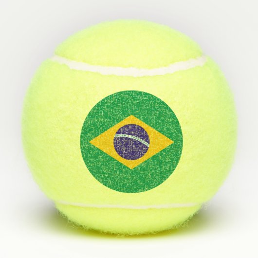 Patriottische Tennis Ball met vlag van Brazilië Tennisballen (Achterkant)