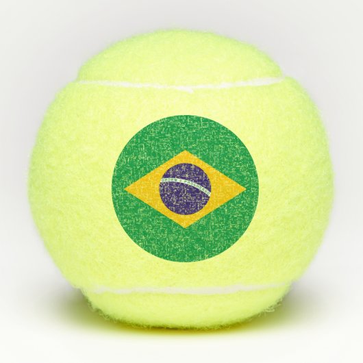 Patriottische Tennis Ball met vlag van Brazilië Tennisballen (Voorkant)