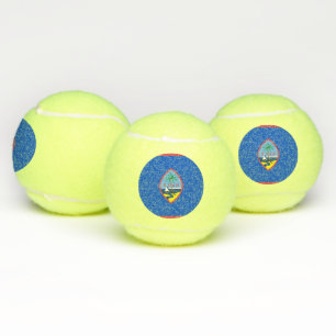 Patriottische Tennis Ball met vlag van Guam, Veren Tennisballen