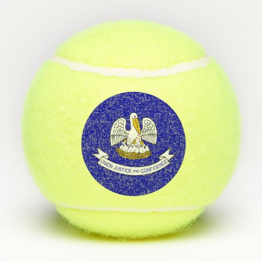 Patriottische Tennis Ball met vlag van Louisiana,  Tennisballen (Achterkant)