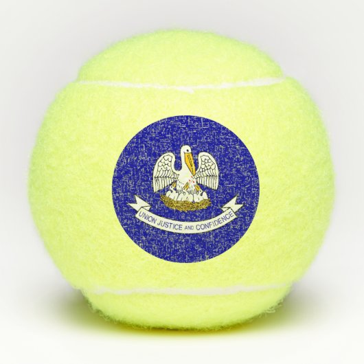 Patriottische Tennis Ball met vlag van Louisiana,  Tennisballen (Voorkant)