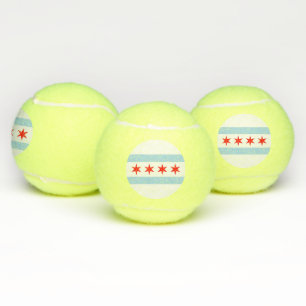 Patriottische Tennisbal met Vlag van Chicago, Vere Tennisballen