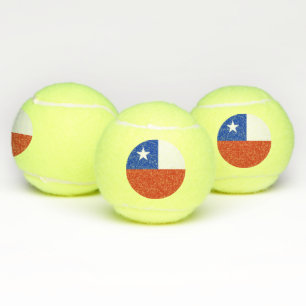 Patriottische tennisbal met vlag van Chili Tennisballen
