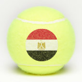 Patriottische tennisbal met vlag van Egypte Tennisballen (Achterkant)